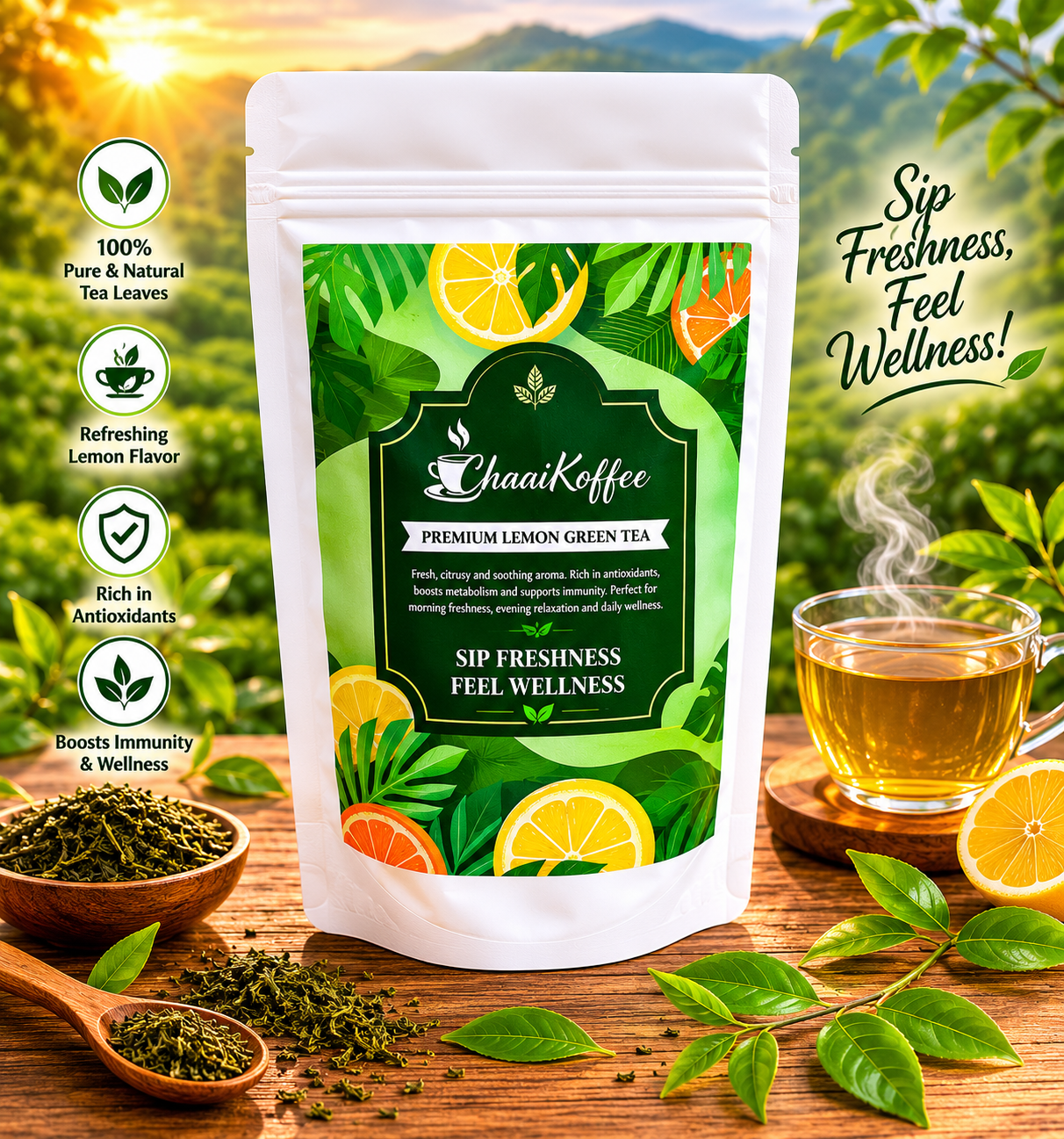 premuim lemon green tea